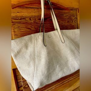 Free People Canvas Bag Tote with Magnetic and Clasp Closure